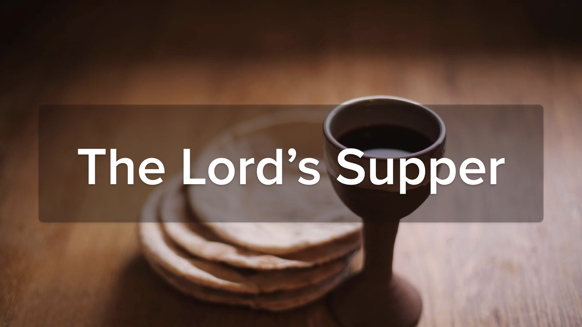 At the Table, the Depth of the Lord's Supper